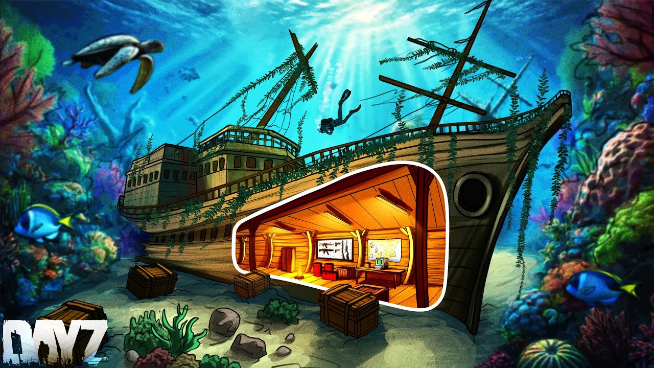 We Lived in a Sunken Shipwreck & No one found it! - DayZ