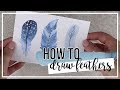 DRAW WITH ME | how to draw feathers