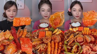 Yummy /04 Eating Challenge Noodle 🍜 Foodie Spicy 🔥 Food Seafood 🦞🍢Cake 🍰🎂#noodles #asmr #yummy