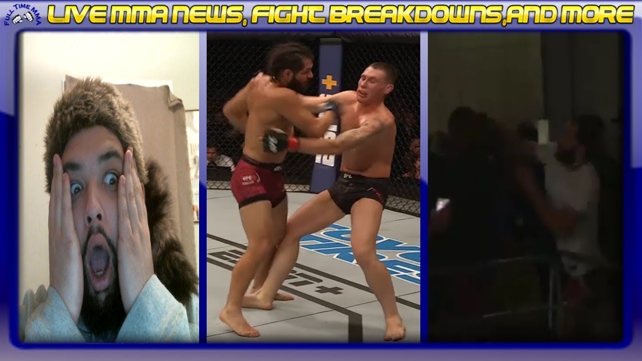 Jorge Masvidal wins with stunning KO, then gets in backstage fight