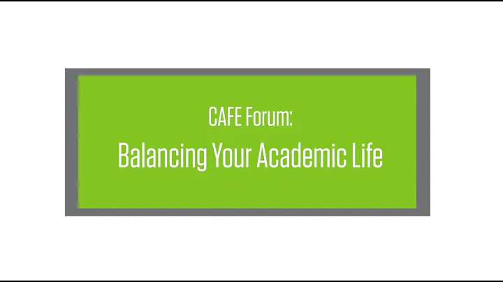 Balancing Your Academic Life [Part 1]