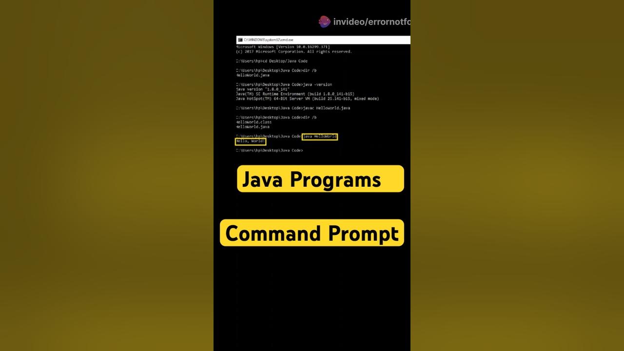 Java Programs In Command Prompt! #java - YouTube