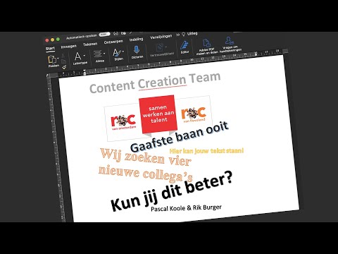 Interview over het nieuwe Content Creation Team