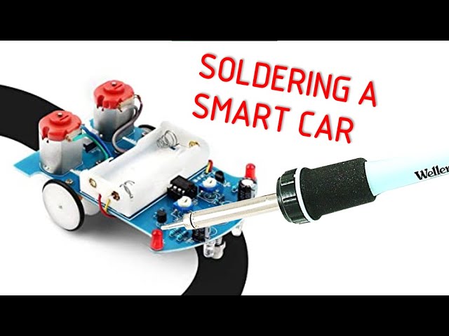 Practice Soldering Learning Electronics Kit Smart Car Project Kits, Blue