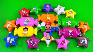 Cleaning Pinkfong in Big Candy, Star with Rainbow CLAY Coloring! Satisfying ASMR Videos