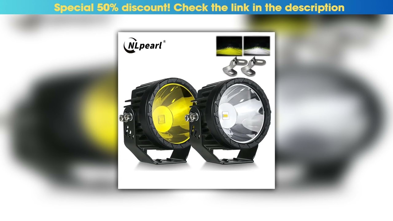 Deal 2pcs 4 Inch Led Work Light White Yellow Spotlight 12V 24V 4x4 Offroad 60W Super Bright Fog Lig