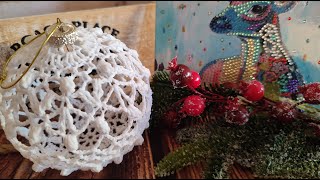 Новогодний ШАР крючком 1 ЧАСТЬ / Christmas BALL crochet