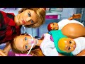 Barbie Doctor Doll Hospital Toy- Ambulance Routine Baby Doll Play 바비인형 임신 출산 세쌍둥이 아기 동생 탄생 병원놀이 의사놀이