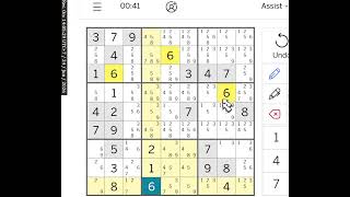 Expert Sudoku Los Angeles Times June 24, 2026 (Auto Candidate Mode)