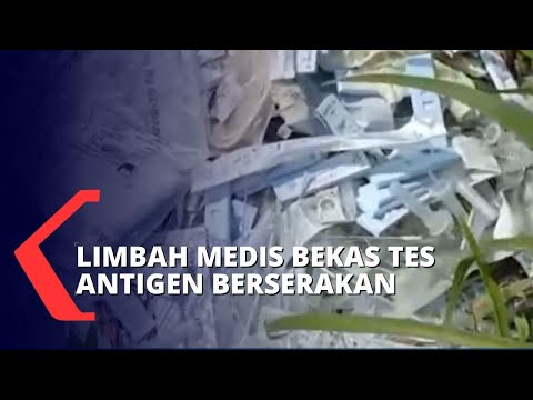 Tumpukan Limbah Medis Bekas Tes Antigen Covid-19 Ditemukan di Pinggir Tol Lampung Selatan