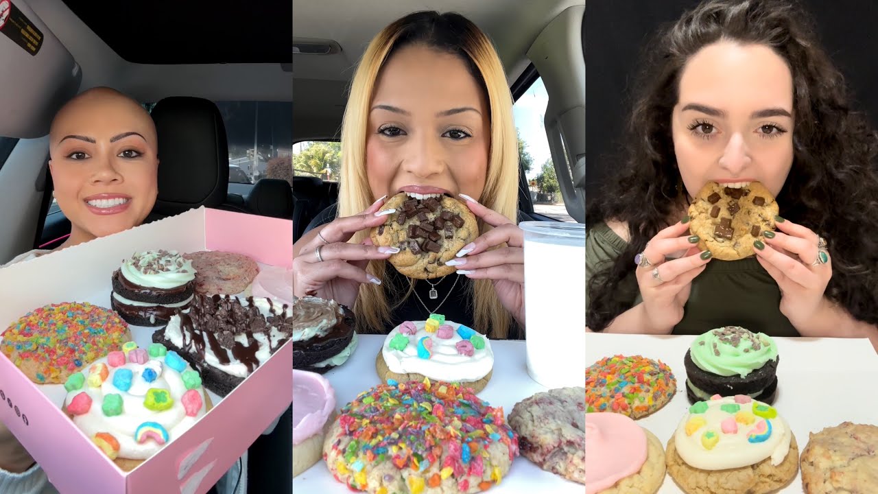 TikTok mukbang/review compilation! CRUMBL COOKIES MAR 17-22