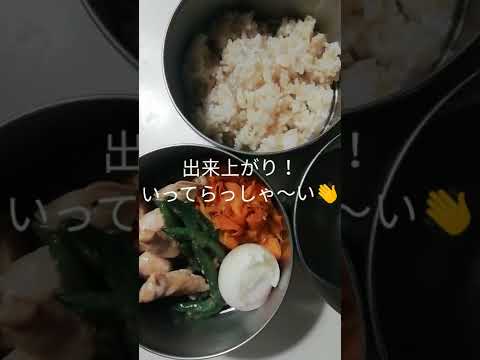 【ささみ✕いんげん】今日のお弁当🍳リアルな朝の台所