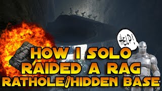 How I Solo Raided a Ragnarok Rathole/Hidden Base | Ark Unofficial Small Tribes