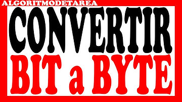 Algoritmo para convertir de bit a byte