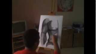 David-Michelangelo (Charcoal Painting)