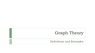 Graph Theory Definitions