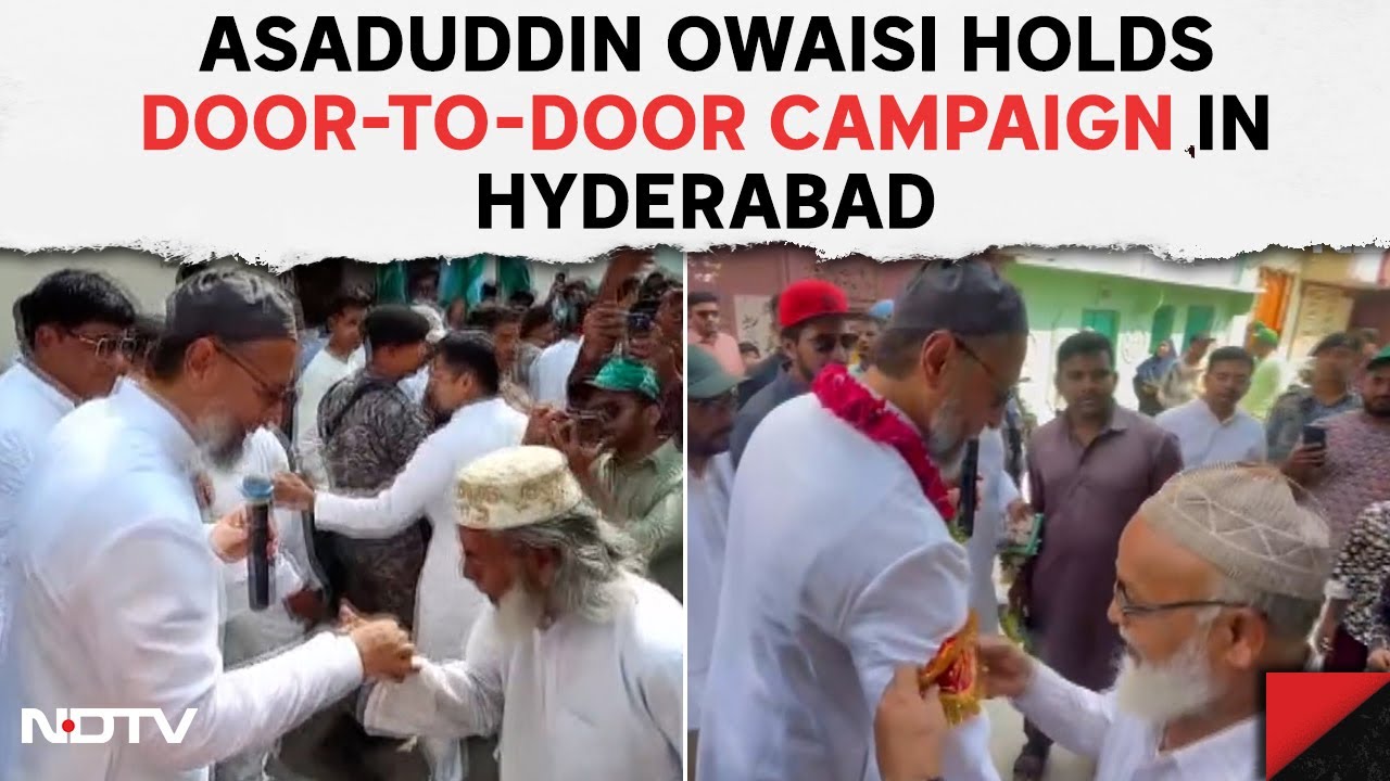 Asaduddin Owaisi News  Asaduddin Owaisi Campaigns In Hyderabads Yakutpura Assembly Constituency