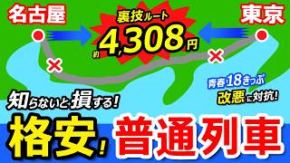 格安【東京～名古屋 】普通列車の裏ワザ節約ルートの旅【青春18きっぷ改悪の代案】休日乗り放題きっぷ