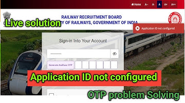 Application ID not configured RRB Loco Pilot Problem Solving 2025 ✅ Application ID not configured