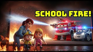School Fire Explosion Roy Fire Truck Rescue & Safety Tips For Kids