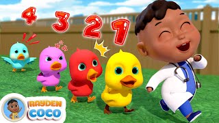 Five Little Ducks - Little Doctor | RaydenCoco Nursery Rhymes & Kids Songs