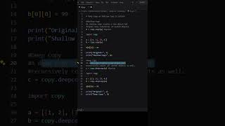 Shallow Copy vs Deep Copy in Python 🤯 Explained in 60 Seconds | Interview Question#hitcodear#python