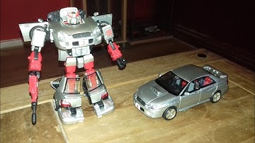 TRANSFORMRES BINALTECH  BT -03 Cybertron Gunner STREAK  featuring  SUBARU IMPERZA WRX