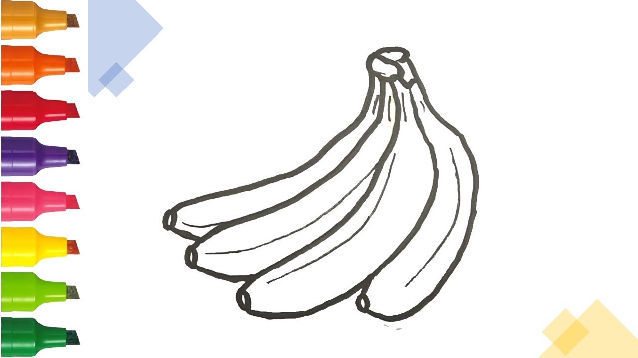 Hướng Dẫn Vẽ Quả Chuối (Nải Chuối) | Draw A Banana | Draw Fruit | Drawing  Tutorials - Youtube