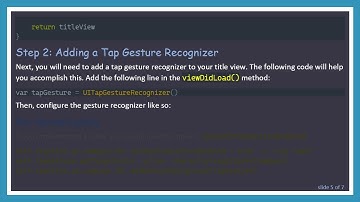 Make Your Custom Title View Clickable in Swift