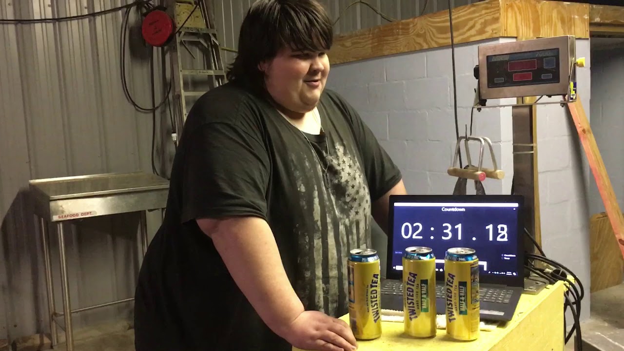 Three Twisted Tea 24 Ounces In Five Minutes?