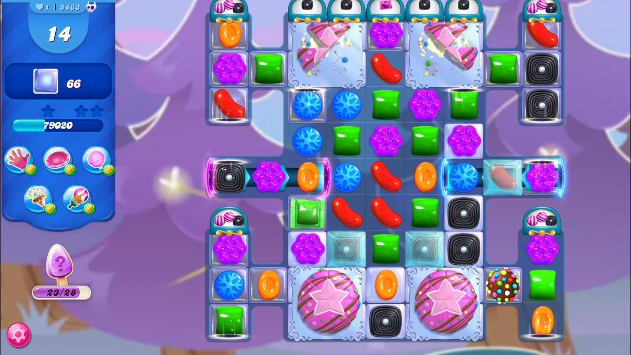 candy crush saga level 5483 blast all magic mixers to clear all jell