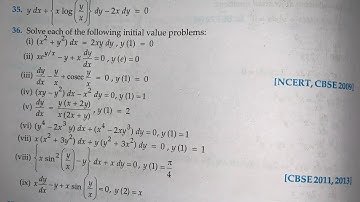 RD SHARMA EX 21.9 Q36(i to ix) SOLUTIONS OF DIFFERENTIAL EQUATIONS CHAPTER 21 FOR CLASS 12(PART5)