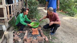 Cống Nhung Nướng Kiểu Mỹ Ếch Xào Măng Khách Về Thăm.Góc Làng Quê#1018