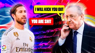 When Perez Warned Sergio Ramos of Throwing him Out of Real Madrid .