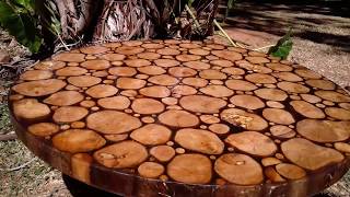 видео: Стол из срезов дерева и эпоксидной смолы | Table from woodcut and epoxy resin картинка: Стол из срезов дерева и эпоксидной смолы | Table from woodcut and epoxy resin