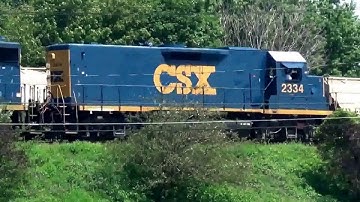 CSX Road Slug and GP40-2 Light Power Move