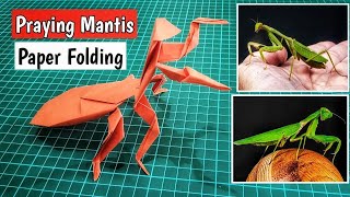 How to make A paper Praying Mantis | Tutorial Origami Praying Mantis