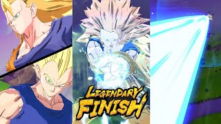 Dragon Ball Legends SSJ3 Goku and SSJ2 Vegeta Legendary Finish Against Kid Buu