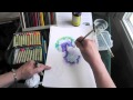 Painting Violas with  Water Soluble OIl Pastels Tutorial Part One