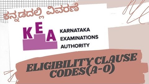 ELIGIBILITY CLAUSE CODES EXPLAINED IN KANNADA #kcet2022 #kcetcodes #eligibilityclauses #cetexam