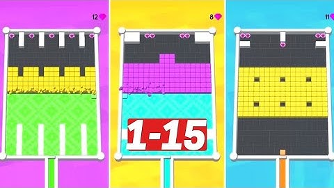 Color Fill 3D Game App Gameplay Walkthrough Level 1-15 iOS, Android Hack Hacker Challenges HD Video