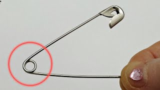 Many people do not know the secret of the safety pin