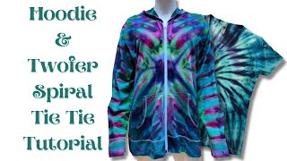 TieDye Designs:  Hoodie & Twofer Spiral Experiment Incline Ice & Muck Dye