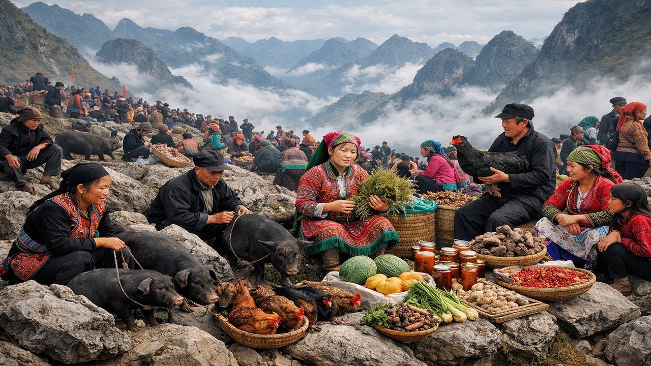 CHỢ PHIÊN TÙNG VÀI HÀ GIANG NHỮNG NGÀY CUỐI NĂM - KHÔNG KHÍ SẮM TẾT CÀNG NGÀY CÀNG ĐÔNG VUI