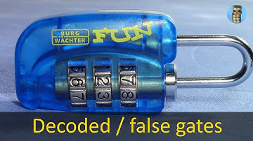 (picking 513) Decoded: Burg Wächter FUN - combination padllock with false gates