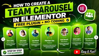 Famous FREE Elementor Team Carousel Plugin | Create a Stunning Team Section Wealth