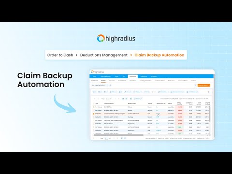 Automate Deduction Resolution & Boost Efficiency | HighRadius Claim Backup