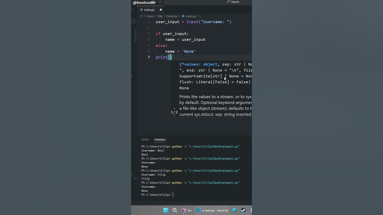 CLEVER Python One Liner!! #python #programming #coding - YouTube