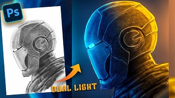 Dual Lighting On Sketch Photoshop Tutorial  Ep 5 ! Iron Man Rim Lights  !! Neazy Khan