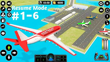 City Pilot Airplane Journey I levels - 1 - 6 Resume Mode Mission Beoing I iOS, Android Game